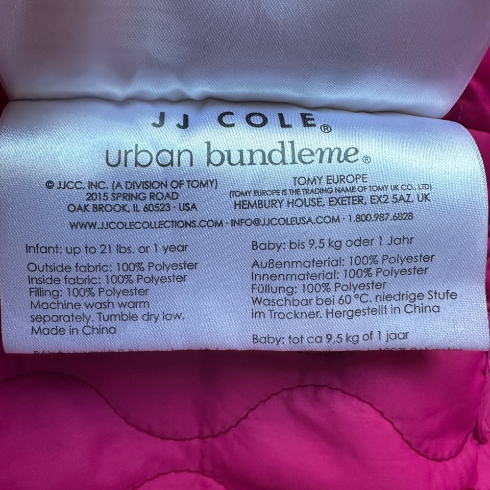JJ Cole Universal Bundle Me‎ Baby Cover Hot Sassy Pink Universal fit ages 0-12 - Picture 10 of 10